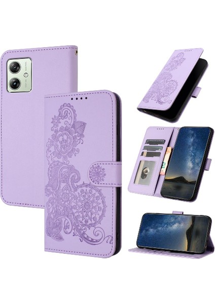 Motorola Moto G54 5g Pu Deri Manyetik Kapatma Kickstand Flip Case (Yurt Dışından)