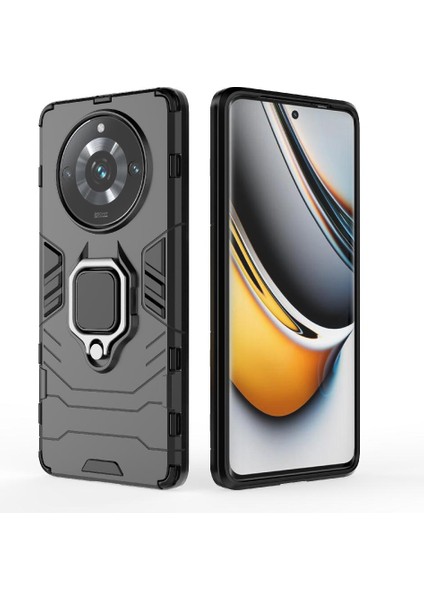 Realme 11 Pro Artı Darbeye Dayanıklı Kapak Için Kılıf Kickstand 360 &deg; Dönen Halka (Yurt Dışından)