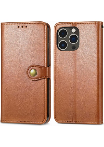 IPhone 14 Için Kılıf Pro Zarif Iş Moda Tasarım Cüzdan Fonksiyonu (Yurt Dışından)