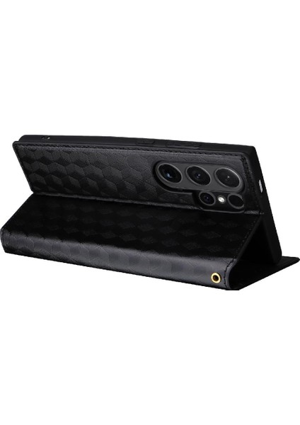 Samsung Galaxy S24 Ultra Pu Deri Manyetik Kapatma 3D Desen (Yurt Dışından) fırsatları