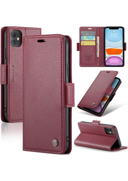 IPhone 11 Kickstand Anti Dolandırıcılık Kart Yuvası Darbeye Dayanıklı Durumda (Yurt Dışından)