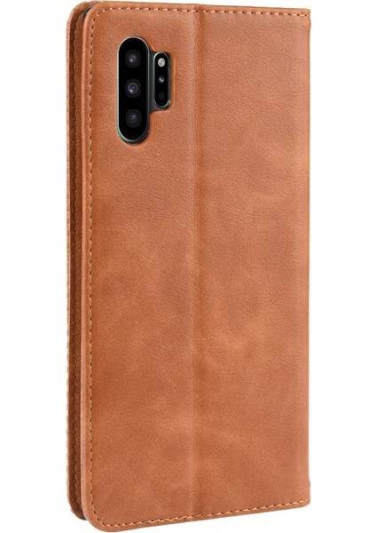 Samsung Galaxy Not 10 Artı Manyetik Kapatma Pu Deri Cüzdan (Yurt Dışından)