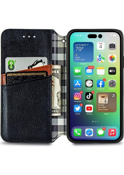 Apple IPhone 14 Için Kılıf Artı Deri Kılıf Zarif Iş Cüzdan Flip (Yurt Dışından)