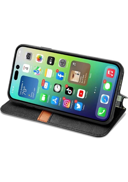 Apple IPhone 14 Için Kılıf Artı Deri Kılıf Zarif Iş Cüzdan Flip (Yurt Dışından)