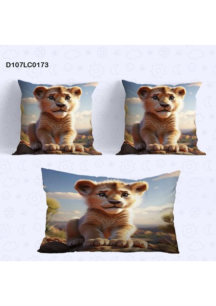 Çocuk Yastik Kılıf ve Kırlent Kılıfı Çift Tarafı Baskılı