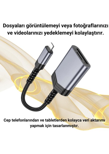 Süper Hızlı Iphone Lightning Micro Sd/sd Hafıza Kart Okuyucu Adaptörü, Dosya, Fotoğraf Aktarım Adaptörü fırsatları