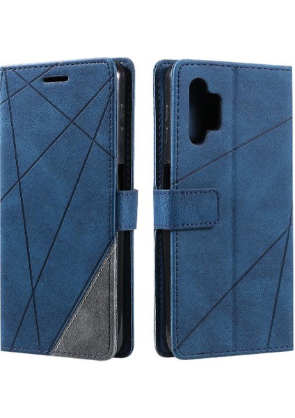 Samsung Galaxy A32 5g Pu Deri Manyetik Kart Tutucu Kickstand Için Kılıf (Yurt Dışından)