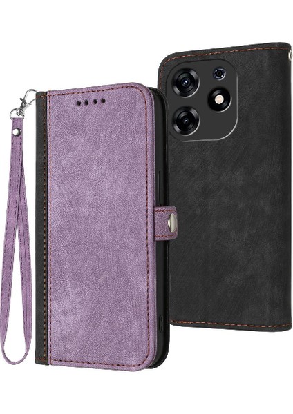 Tecno Spark 10 Pro Pu Deri Manyetik Kapatma Için Kart Yuvası ile Kılıf (Yurt Dışından)
