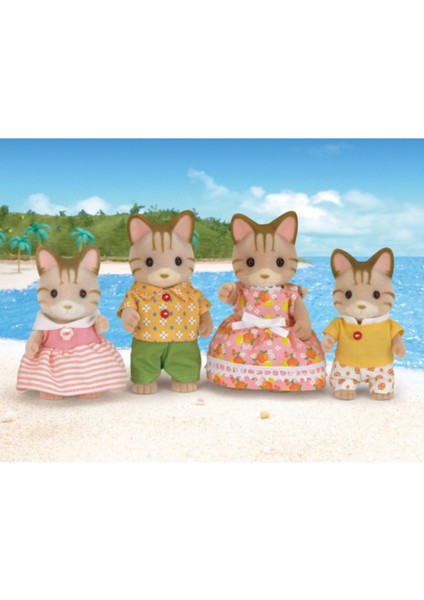 Sylvanian Families Çizgili Kedi Ailesi - Striped Cat Family