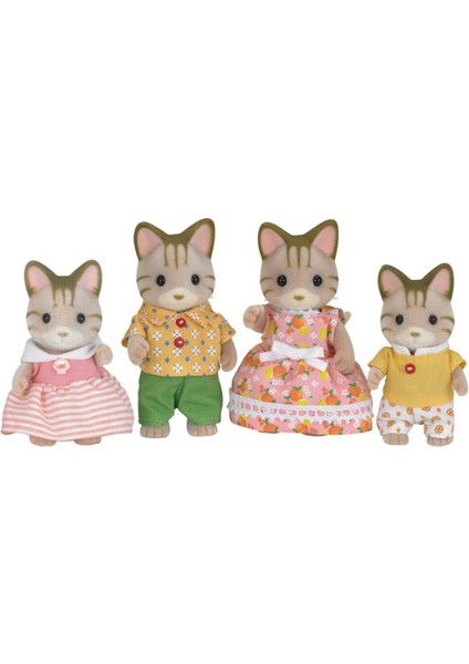 Sylvanian Families Çizgili Kedi Ailesi - Striped Cat Family