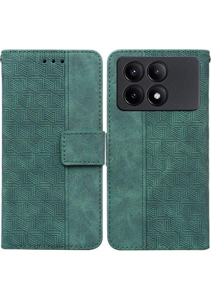 Xiaomi Poco X6 Pro 5g Için Kılıf Cüzdan Kapak Premium Pu Deri Geometrik (Yurt Dışından)