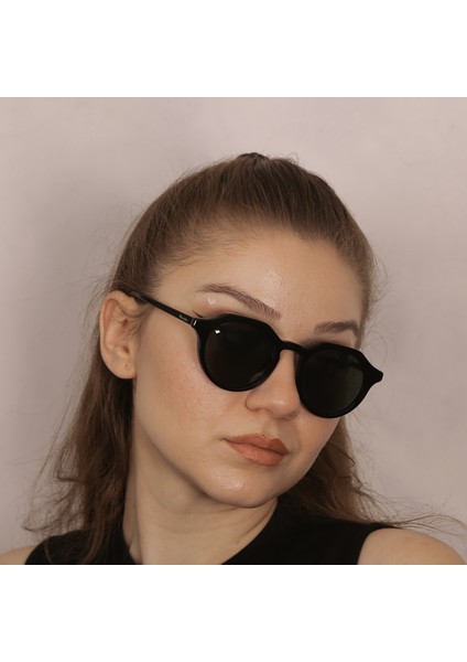 Eleanor Black - Black - Cam Yeşil Güneş Gözlüğü