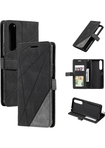 Sony Xperia 1 Iıı Pu Deri Darbeye Dayanıklı Manyetik Kart Tutucu Flip Case (Yurt Dışından)