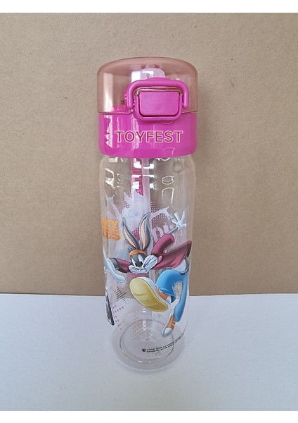 Pipetli Suluk Matara Kilit Kapaklı Looney Tunes Lisanslı Temalı 500 ml