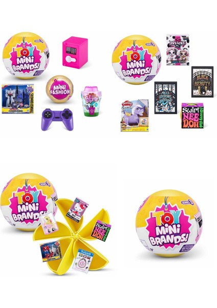 3 Adet Toy Mini Brands Sürpriz Paket - Popüler Markaların Minyatür Sürpriz Mini Figür ve Eşyaları