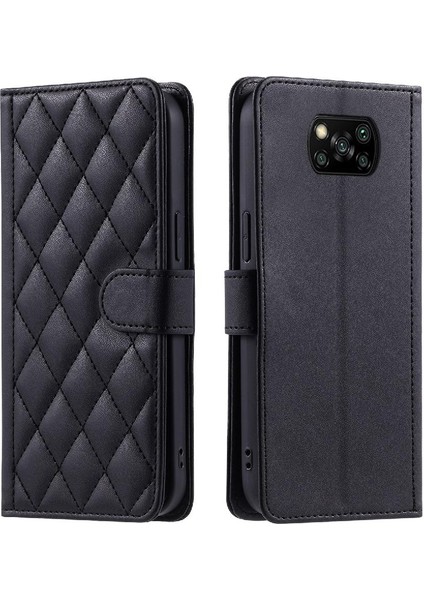 Telefon Kılıfı Için Xiaomi Poco X3/x3 Pro/x3 Nfc El Kayışı Manyetik Kart Flip (Yurt Dışından)
