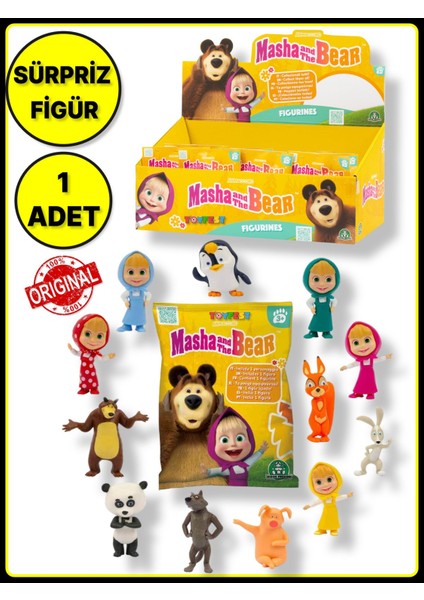 Masha And The Bear Masha ile Koca Ayı Çizgi Film Karakterlerinden Sürpriz Paket Figür - 1 Adet