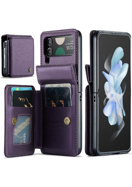 Samsung Galaxy Z Flip 4 5g Kickstand Slim Case Pu Için Caseme Cüzdan Kılıf (Yurt Dışından)