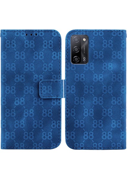 Oppo A16/A16S/A54S Kart Tutucu Çift 8 Kabartmalı Kickstand Için Telefon Kılıfı (Yurt Dışından)