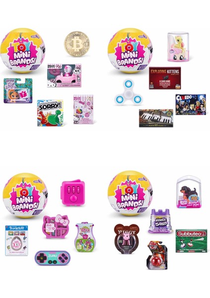 3 Adet Toy Mini Brands Sürpriz Paket - Popüler Markaların Minyatür Sürpriz Mini Figür ve Eşyaları