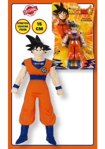 Monster Flex Dragon Ball Stretch Yumuşak Uzayan Elastik Figür 15 cm - Goku