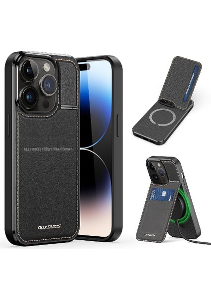 Kickstand ile Uyumlu IPhone 14 Pro Cüzdan Için Kickstand Ducase Durumda (Yurt Dışından)