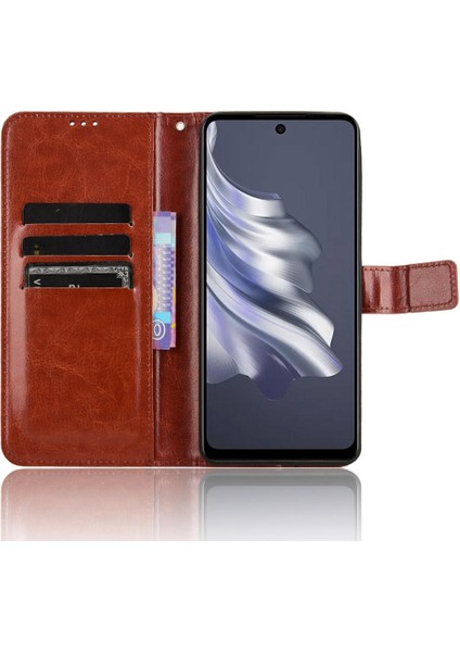 Tecno Spark Için Kılıf 20 Pro 4g Kart Tutucu Cüzdan Kapak Çevirin Manyetik (Yurt Dışından)