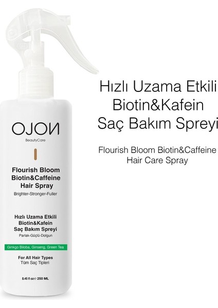 Hızlı Uzama Etkili Biotin&caffeine Saç Bakım Spreyi 250ML/ Besler, Onarır, Korur