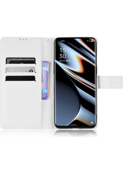 Oppo Bulmak Için Kılıf X5 Pro Kickstand Manyetik Cüzdan Kapak Kart Tutucu (Yurt Dışından)