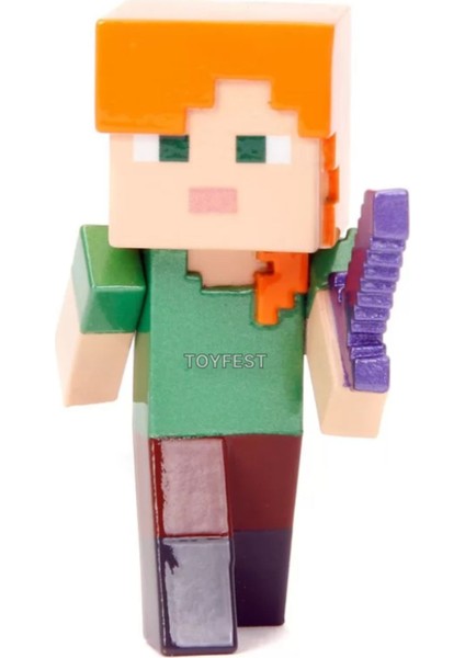 Jada Minecraft Metal Döküm Die - Cast Figür Karakterler - Alex - 6.5 cm