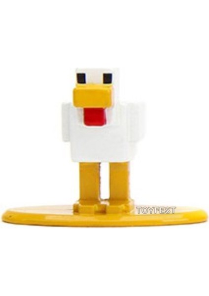 Jada Nano Metalfics Minecraft Metal Döküm Die - Cast Mini Figür - Chicken - 4 cm