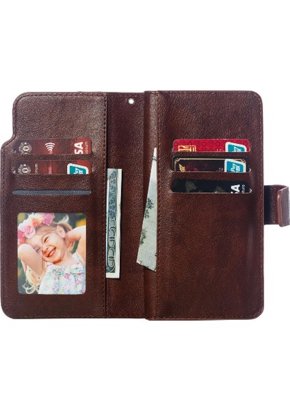 Samsung Galaxy M20 Pu Deri 9 Kart Yuvaları Kickstand Manyetik (Yurt Dışından)