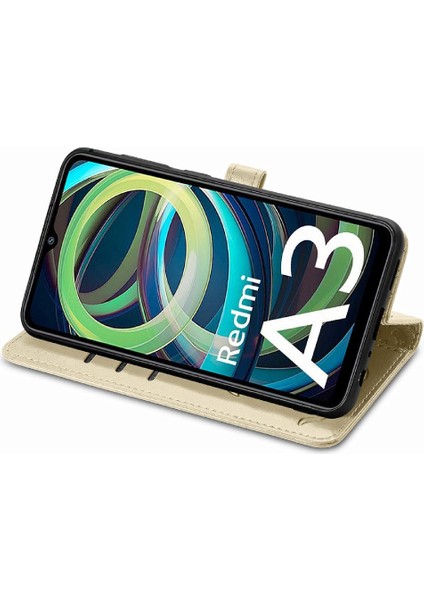 Xiaomi Redmi A3 Darbeye Kapak Kapak Için Kılıf Kısa Kayış Deri Kılıf (Yurt Dışından) modelleri