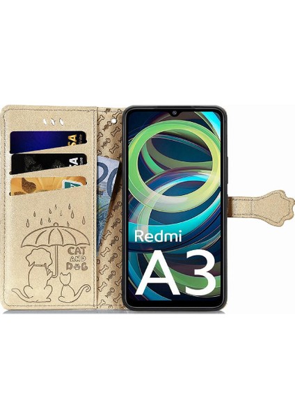 Xiaomi Redmi A3 Darbeye Kapak Kapak Için Kılıf Kısa Kayış Deri Kılıf (Yurt Dışından) indirimleri