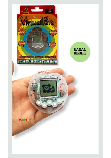 Nostaljik Sanal Bebek ( Virtual Pets ) - Beyaz Kalp