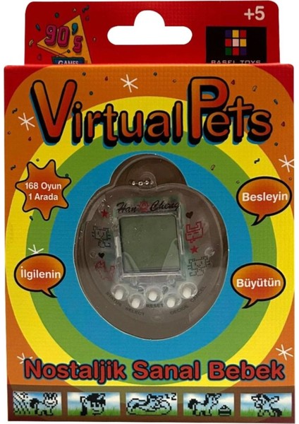 Nostaljik Sanal Bebek ( Virtual Pets ) - Beyaz Kalp