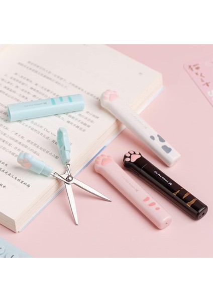 Çocuklar Için Taşınabilir Pati Modelli Mini Cep Kağıt Makası - 5 cm