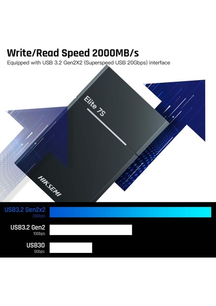 Elite 7s 1tb 2000MB/S Taşınabilir SSD HS-ESSD-ELITE7S 1t