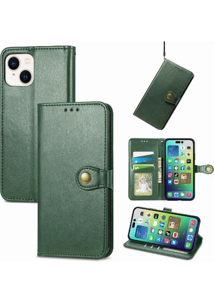 IPhone 14 Için Kılıf Moda Tasarım Cüzdan Fonksiyonu Kapak Çevirin Deri Kılıf (Yurt Dışından)