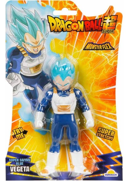 Monster Flex Dragon Ball Stretch Yumuşak Uzayan Elastik Figür 15 cm - Saiyan Blue Vegeta