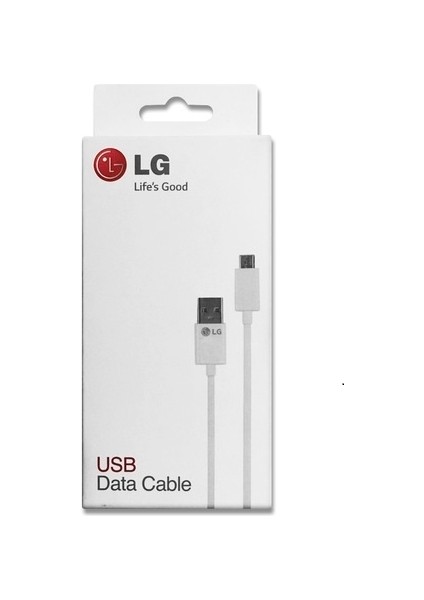 Lg V10 - G2 - G3 - G4 Micro USB Hızlı Şarj Data Kablosu Beyaz