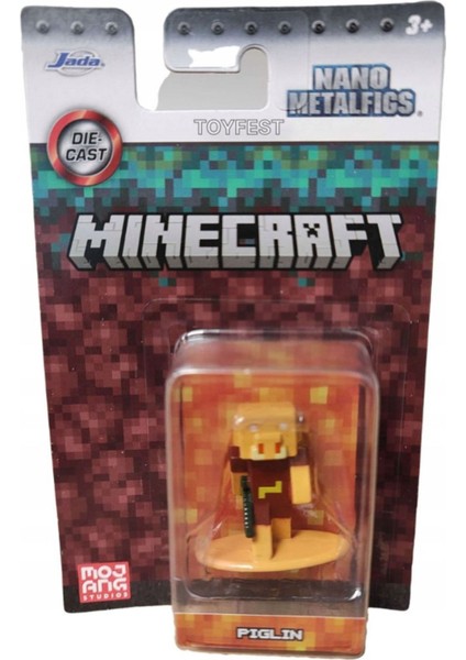 Nano Metalfics Minecraft Metal Döküm Die - Cast Mini Figür - Piglin - 4 cm