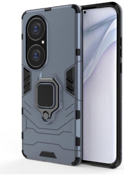 Huawei P50 Pro Askeri Damla Koruma Kickstand 360 &deg; Dönen (Yurt Dışından)