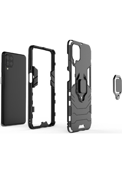 Samsung Galaxy A12 5g Askeri Damla Koruma Kickstand Yüzük (Yurt Dışından)