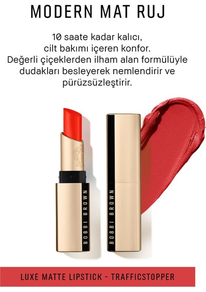 Bobbi Brown 10 Saat Kalıcı Kremsi Luxe Mat Ruj - Traffic Stopper 716170308913