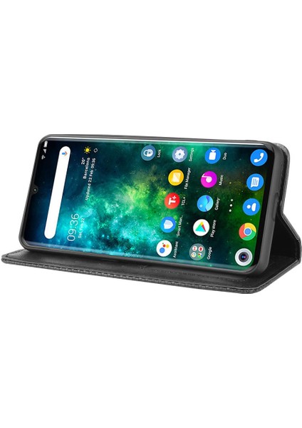 Tcl 10 Pro Manyetik Kapatma Pu Deri Cüzdan Için Kılıf (Yurt Dışından)