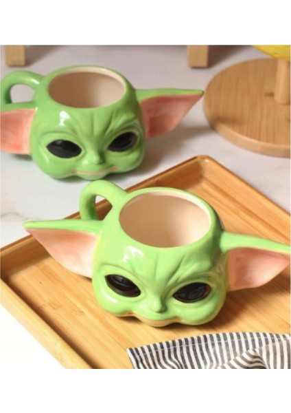 Star Wars Mandalorian The Child Grogu Baby Yoda Figürlü 3 Boyutlu Porselen Kupa Mug Kahve Bardak modelleri