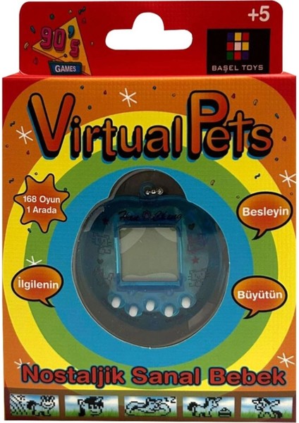 Nostaljik Sanal Bebek ( Virtual Pets ) - Kalp Mavi