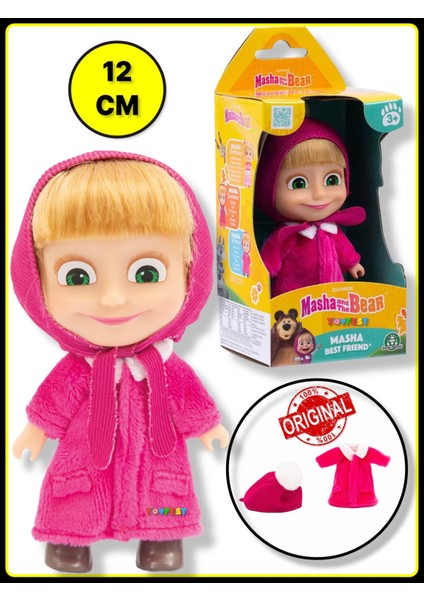 Masha And The Bear Masha ile Koca Ayı Çizgi Film Karakterlerinden 12 cm Masha Bebek- 1 Adet(Model 3)