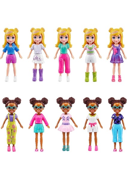 Polly Pocket ve Arkadaşları Mega Kombin Eğlencesi Oyun Seti - 4 Figür + ( 47 Parça ) - HKW10